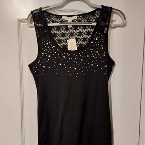 French Laundry Women's Tank Top With Rhinestones Size XL NWT